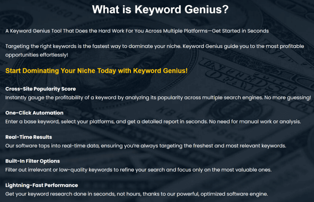 keyword genius details