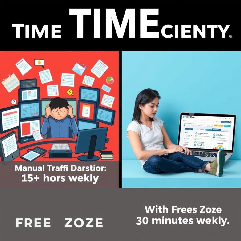 Comparison of time spent on manual traffic generation versus using Free Post Zone software for affiliate marketing Comparison of time spent on manual traffic generation versus using Free Post Zone software for affiliate marketing