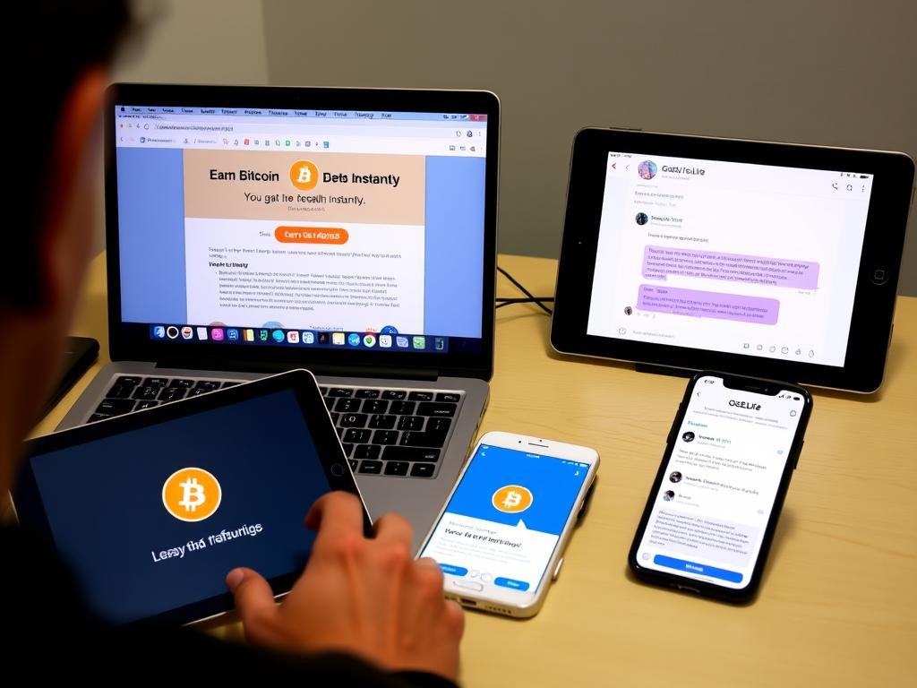 Person sharing GOE1ULife referral link on social media platforms Person sharing GOE1ULife referral link on social media platforms