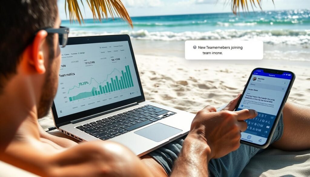 Network marketer enjoying freedom while Sparky builds their team Network marketer enjoying freedom while Sparky builds their team