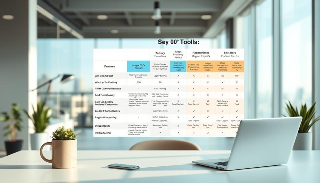 SEO tools comparison chart