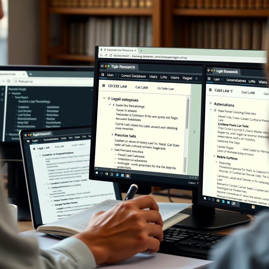 Virtual legal research being conducted by remote legal assistant Virtual legal research being conducted by remote legal assistant